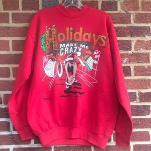 Tasmanian Devil Vtg. Warner Bros Sz L Sweatshirt